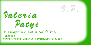 valeria patyi business card